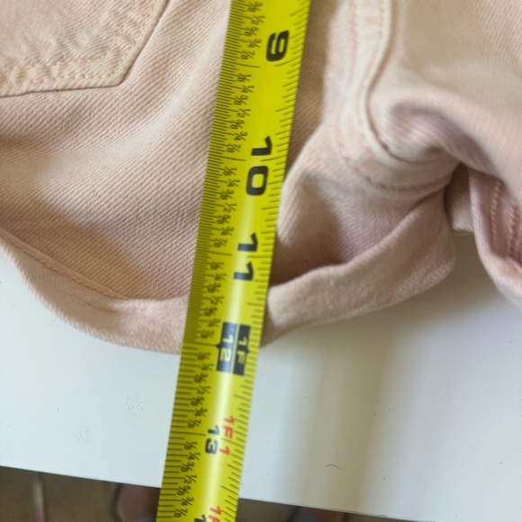 Free People We The Free Beginners Luck Low Rise Slouch Denim Shorts Pink 25 - Picture 13 of 13